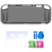 Resim Tenfowee Nintendo Switch Lite İçin Gri Tpu Kılıf + 4 Kartlı Yuva + Cam Ekran Koruyucu Seti - Şok Emici, İnce Ve Hafif 