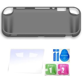 Resim Neevoyu Nintendo Switch Lite İçin Hafif Ve Şok Dirençli Tpu Kılıf, 4 Kart Yuvası Ve Ekran Koruyucu Set - Gri 