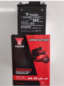 Resim Yuasa Ytx7l-bs 12 V 6.3 Amper 100a En Motosiklet Akü 
