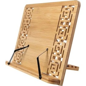 Resim Ambition Bambu Içi Boş Ayarlanabilir Okuma Kitap Tutucu Tepsi 
