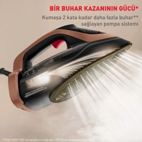 Resim Durilium Airglide Autoclean Taban 3200W 300GR Şok Buhar Akıllı Ultimate Power Buharlı Ütü 