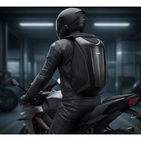 Resim atcproductive Premium Karbon Seri Aerodinamik Hardshell Motosiklet Sırt Çantası 