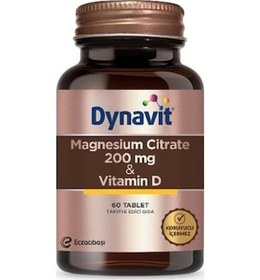 Resim Dynavit Magnesium Citrate 200 MG & Vit D 60 Tablet 