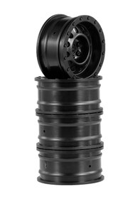 Resim Youmex Austar 1/10 Rc Tırmanma Arabaları İçin 52mm Siyah Jant Seti - 4 Adet, 12mm Hexa Adaptörlü, 26mm Genişlik 