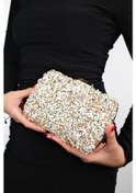 Resim Luvishoes Seul Bej Çakıl Taşı Kadın Abiye Çanta Bej 
