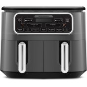Resim Karaca Air Pro Cook Duo Köz Xxxl 4+4 Litre Airfryer Space Gray 8 Kişilik 