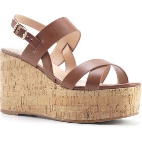 Resim Nine West MONSA 5FX Kahverengi Kadın Dolgu Topuk Sandalet 