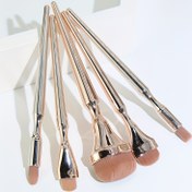 Resim 5 Gül Altın Sarhoş Makyaj Fırçaları, acemi tam yüz makyaj fırçalarına uygundur 