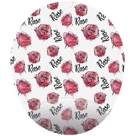 Resim Pembe Güller Dekorlu - Bilek Destekli Güllü Gül Desenli Mousepad 