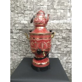 Resim Erzincan Bakır Elektrikli El Işlemeli Bakır Semaver 5 Lt -YGBV7003 