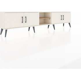 Resim Arges Tv Ünitesi 3 Raflı 4 Kapaklı 220x30x51 Aytaşı-aytaşı/çam Aytası/atlas Çam - Aytası 