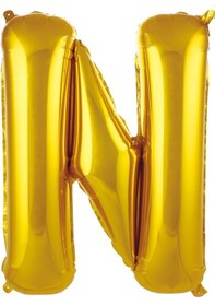 Resim 40" Folyo Harf 100cm "n" Gold / Altın Altın 