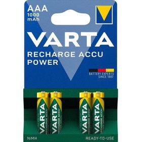 Resim Varta 57033 1000 Mah Şarj Edilebilir İnce Kalem Pil 4'lü 