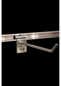 Resim 15 Cm 30 Adet Siyah Kanallı Pano Kancası Raf Askısı Galvaniz 