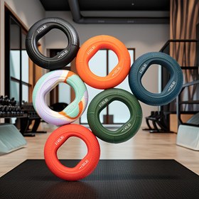 Resim Çift Güç Silikon Kavrama Güçlendirici - El Eğitimi, Parmak Rehabilitasyonu, Kavrama Güçlendirme, El Egzersiz Ekipmanı, Güvenli Tutuş Antrenörü 