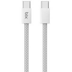 Resim Bix T4CC 65W Type-C to Type-C Örgülü Manyetik Tasarım Hızlı Şarj ve Data Kablosu 1 M Beyaz 