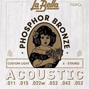 Resim La Bella 7GPCL Akustik Gitar Teli (11-52) 