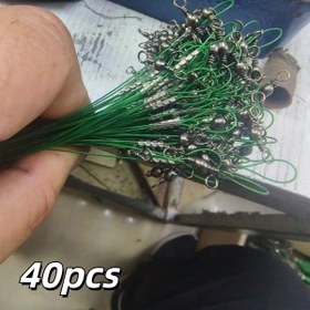 Resim 40 adet Yüksek Mukavemetli Çelik Tel Seti - Balıkçılık, Kamp ve Açık Hava Maceraları için Metal Kaplama, Pürüzsüz Döküm, Kamp Aksesuarı 