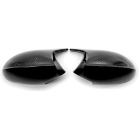 Resim Maiyame Bmw E90 05-07 Model Karbon Fiber Geri Görüş Aynası Kapakları - Parlak Siyah, Oem Uyumlu 