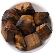 Resim Padalink Tiger Gözü Taşı Ham Halka Aromaterapi Diffüzyon Taşı Süs Bitki, Akvaryum Dekorasyonu 1-2 Cm 100 Gr Opp Poşetli 