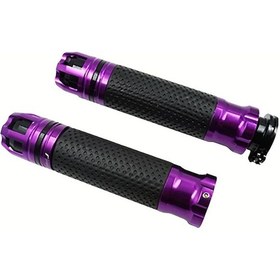 Resim Xuweiwei Purple Cnc Alüminyum Alaşım Motorcycle Handlebar Covers Yüksek Dayanımlı Aksesuar 