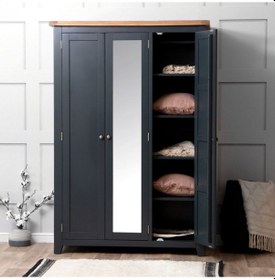 Resim Masifart Libra 3 Kapılı Aynalı Giysi Dolabı 