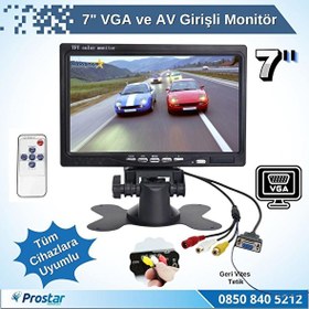 Resim 7" VGA ve AV Girişli Araç Monitörü Navistar