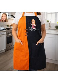 Resim Bk Gift Kişiye Özel Karikatürlü Turuncu & Siyah Mutfak Önlüğü -8, Aşçı Ve Şef Önlüğü, Ev Hediyesi Kobitmeyencom36636 Bk Gift Renkli 