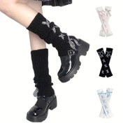 Resim 1 Çift Kadınlar için Şık Fiyonk Detaylı Çorap Tutucu - Pastel, Siyah, Beyaz - Sneaker/Çizme için Güvenli Uyum - Günlük ve Resmi Kıyafetler için Sevimli Ayak Isıtıcı - Kolay Bakım Moda Aksesuarı, Bot Süsleri, Dayanıklı Aksesuar, Moda Severler İçin Şık Aksesuar 