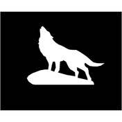 Resim SEÇ Uluyan Kurt Sticker Çok Amaçlı Sticker Etiket 