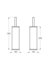 Resim VitrA Arkitekta Tuvalet Fırçalığı Krom A44382 
