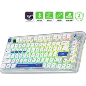 Resim Gamepower Gasket Pro Rgb Wireless/bluetooth/kablolu Mekanik Blue Switch Ingilizce Q Gasket Gaming Klavye 