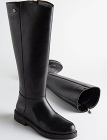 Resim GULT Kadın Siyah Binici Diz Altı Çizme Siyah 