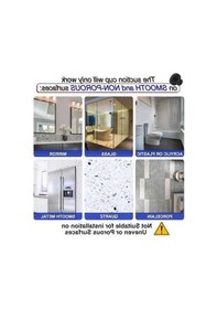 Resim Prestigegoods Duş Vakumlu Kancalar, Banyo Pencere Kapı Duvar İçin Çıkarılabilir Siyah Havlu Askısı Siyah 