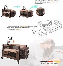 Resim Holmer Maxi Comfort Coolstyle Anne Yanı Premium Dönenceli Oyun Parkı Deluxe Kumaş 70x110 CM Bej 