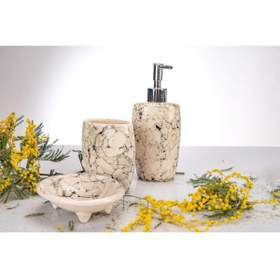 Resim RED SERAMİK Red Seramik No5 Collection Mermer Desenli 3’lü Banyo Seti 