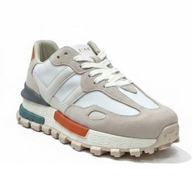 Resim Lufian Stella-1 Bej-beyaz-turuncu Kadın Hakiki Deri Spor Ayakkabı Bej 