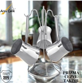 Resim Prizma Cezve Takımı 