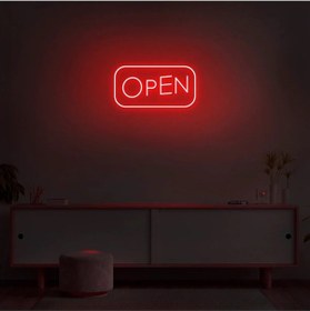 Resim Open Yazılı Neon Tabela Kırmızı 