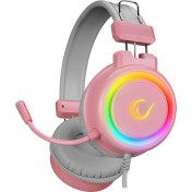 Resim Rampage SN-R10 Alquıst Pembe 3,5mm Rgb Gaming Oyuncu Mikrofonlu Kulaklık 