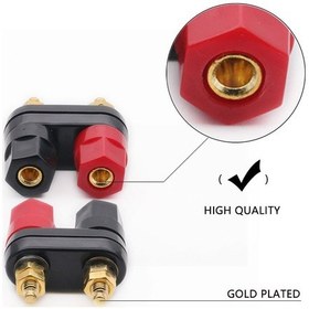 Resim Banana Soket Terminal Çifti Kırmızı Siyah Hexagon Konnektör N11.1712 