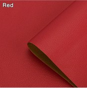 Resim Kendinden Deri İçin Onarım Yama Bant Ev Dıy Fix Kanepe Moto Araba Koltuğu Red 50cm X 68cm 