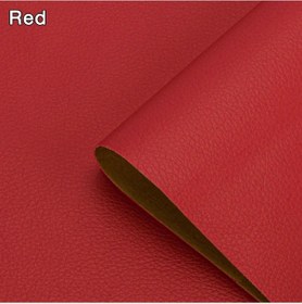 Resim Kendinden Deri İçin Onarım Yama Bant Ev Dıy Fix Kanepe Moto Araba Koltuğu Red 50cm X 68cm 