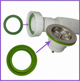 Resim Lavabo Evye Sifonu Contası Seti Evrensel Uyumlu 