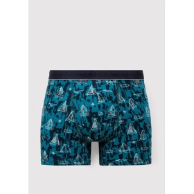 Resim Mavi Baskılı Lacivert Boxer 0912228-32184 