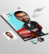 Resim Kişiye Özel Bay Patron Karikatür 104 Parça Ahşap Puzzle - 1 Diğer