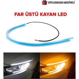Resim Autowise Far Üstü Kayar LED Açılış Animasyonlu Selamlamalı 60CM 2 Adet 