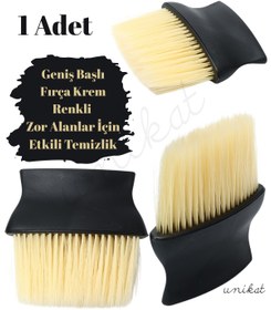 Resim UNIKAT Geniş Başlı Fırça Krem Renkli Zor Alanlar İçin Etkili Temizlik Toz Alma 