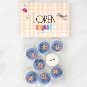 Resim Loren Crafts 8'li Balık Düğme - 1158 