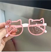 Resim Winful Sevimli Kitty Bebek Güneş Gözlüğü - Uv400 Korumalı, Akrilik Yay, Çocuk Ve Kızlar İçinkırmızı103 Altın 